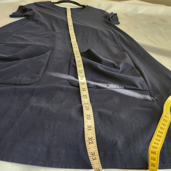 COS I XS/S Navy A-Line Jersey Babydoll Dress with Pockets - Picture 8 of 9